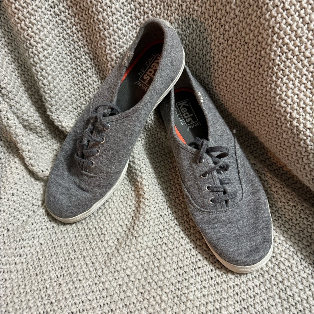 Keds Women's Champion Sweatshirt Jersey Fashion Sneaker,Gray, Size 8